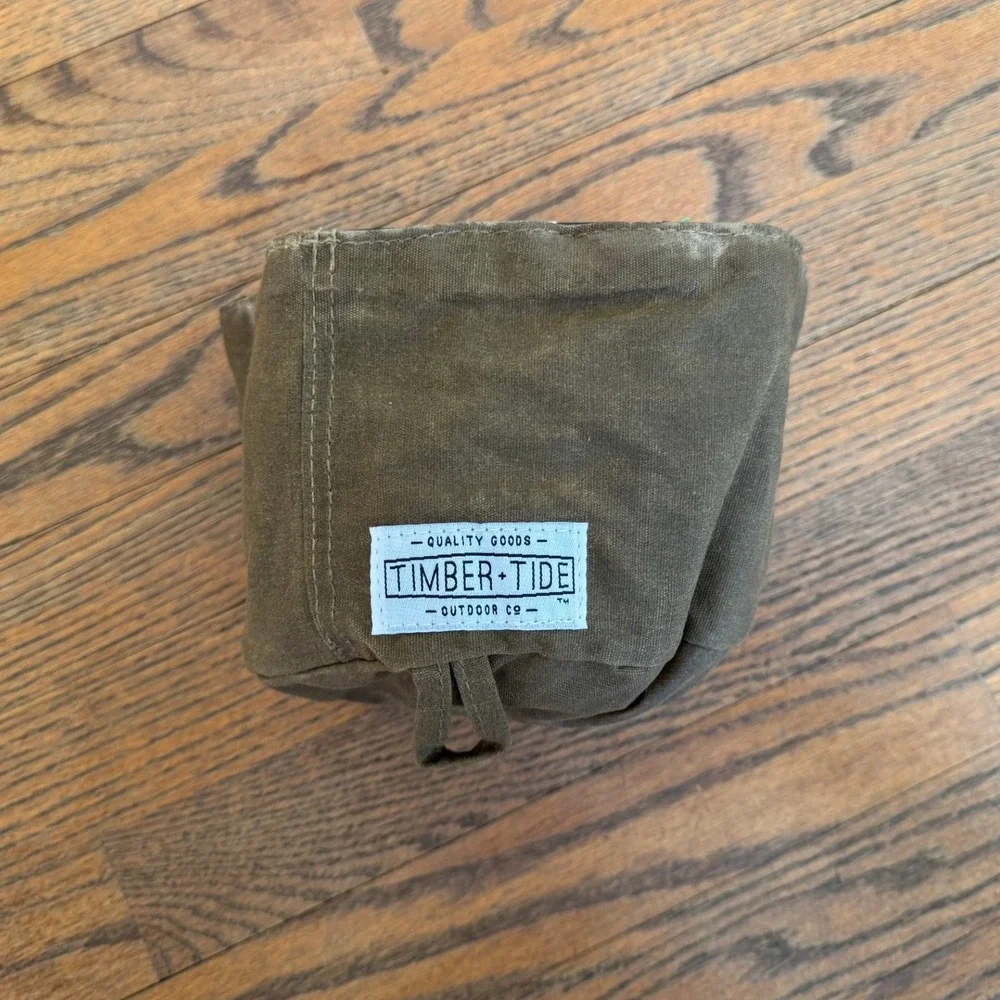 Timber + Tide‎ Outdoor Co Waxed Canvas Portable Dog Bowl NEW
